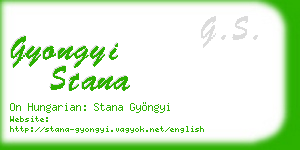 gyongyi stana business card